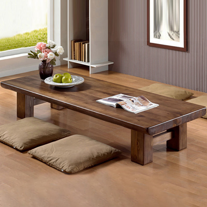 Contemporary Solid Wood Coffee Table 4 Legs Coffee Cocktail Table