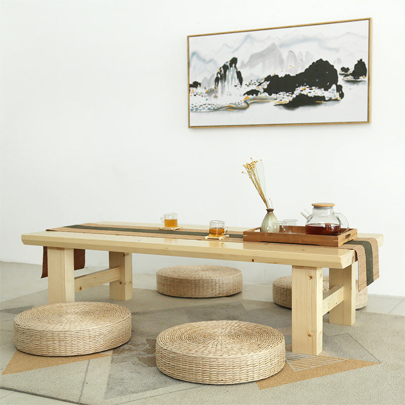 Contemporary Solid Wood Coffee Table 4 Legs Coffee Cocktail Table