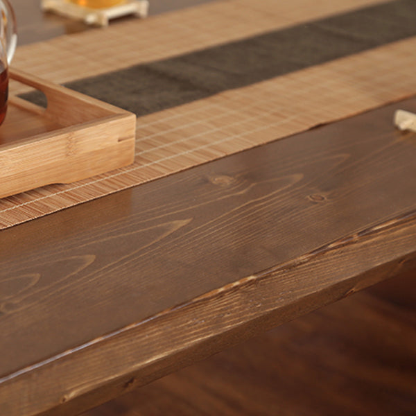 Contemporary Solid Wood Coffee Table 4 Legs Coffee Cocktail Table