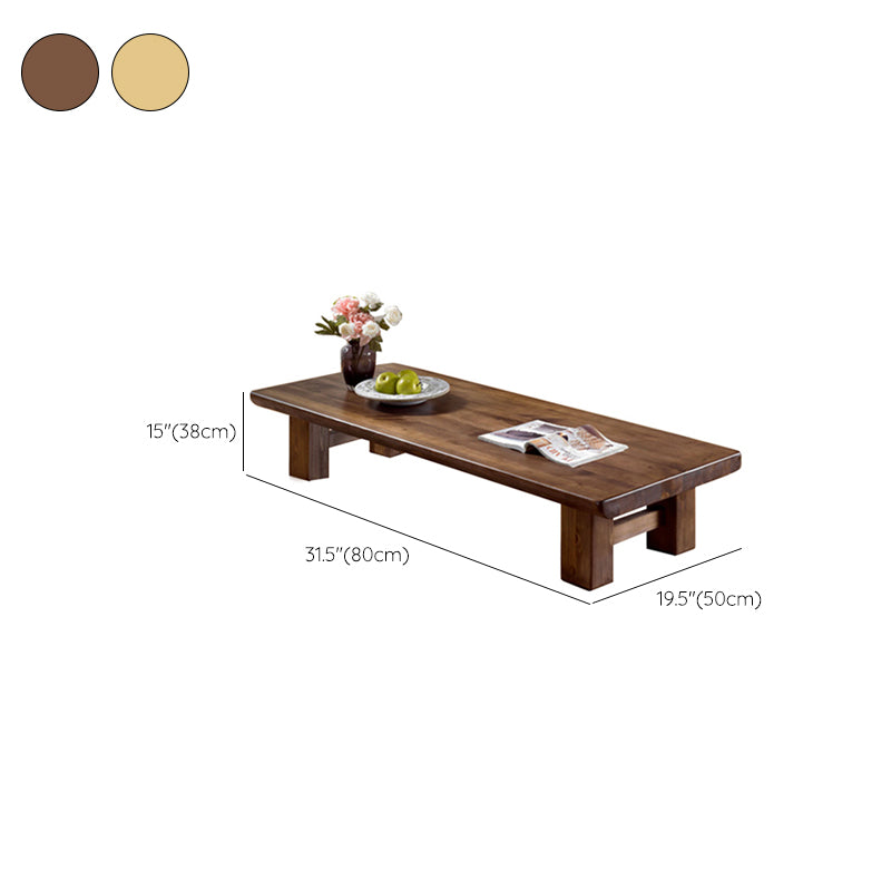 Contemporary Solid Wood Coffee Table 4 Legs Coffee Cocktail Table