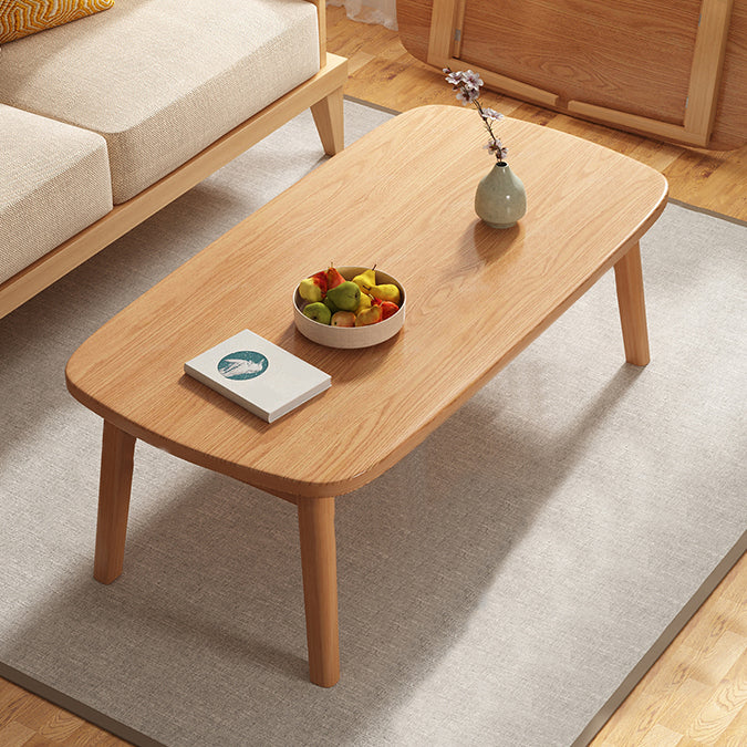 Modern 21.65" Tall R Wooden Coffee Table 4 Legs Cocktail Table