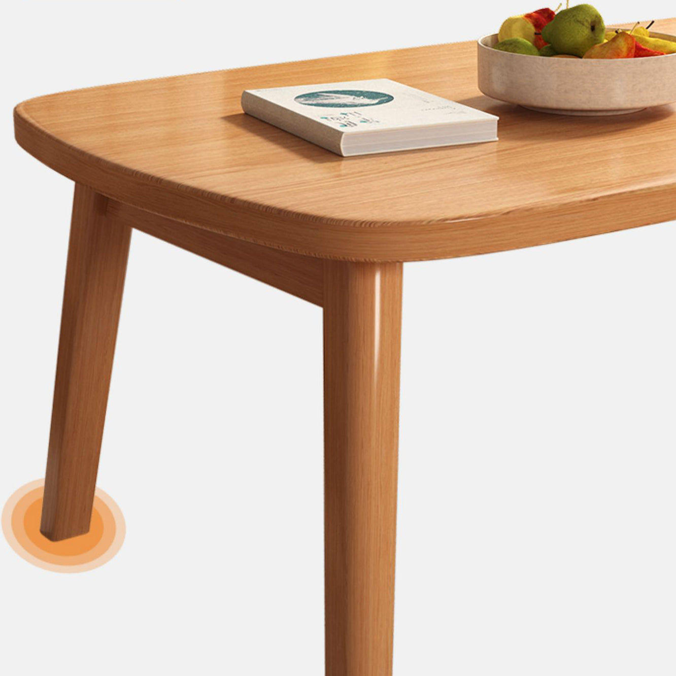 Modern 21.65" Tall R Wooden Coffee Table 4 Legs Cocktail Table