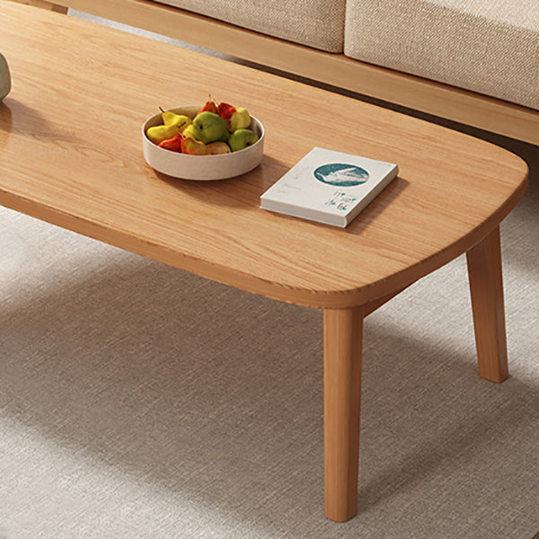 Modern 21.65" Tall R Wooden Coffee Table 4 Legs Cocktail Table