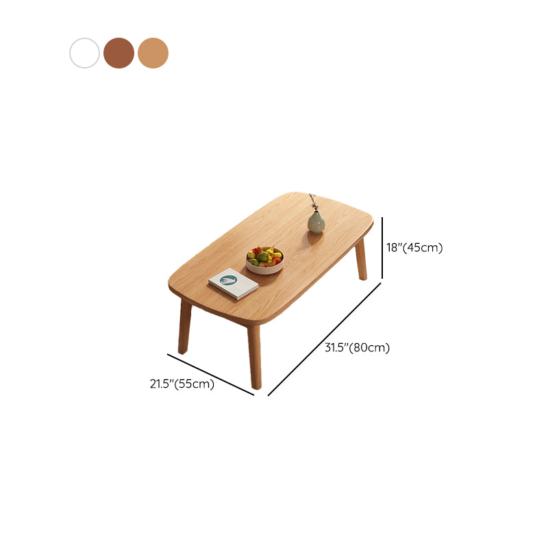 Modern 21.65" Tall R Wooden Coffee Table 4 Legs Cocktail Table
