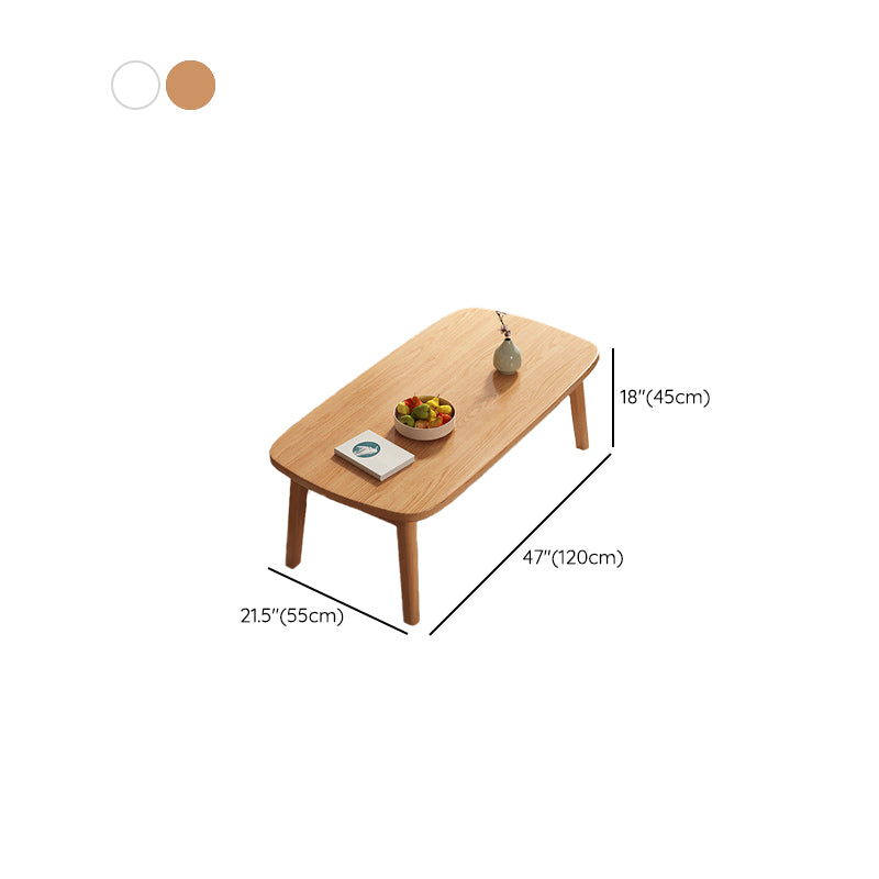 Modern 21.65" Tall R Wooden Coffee Table 4 Legs Cocktail Table