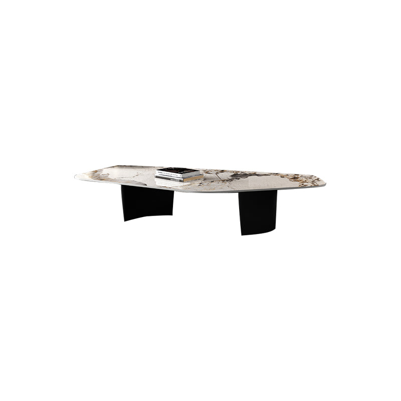Abstract Cocktail Table Contemporary Slate Top Coffee or End Table