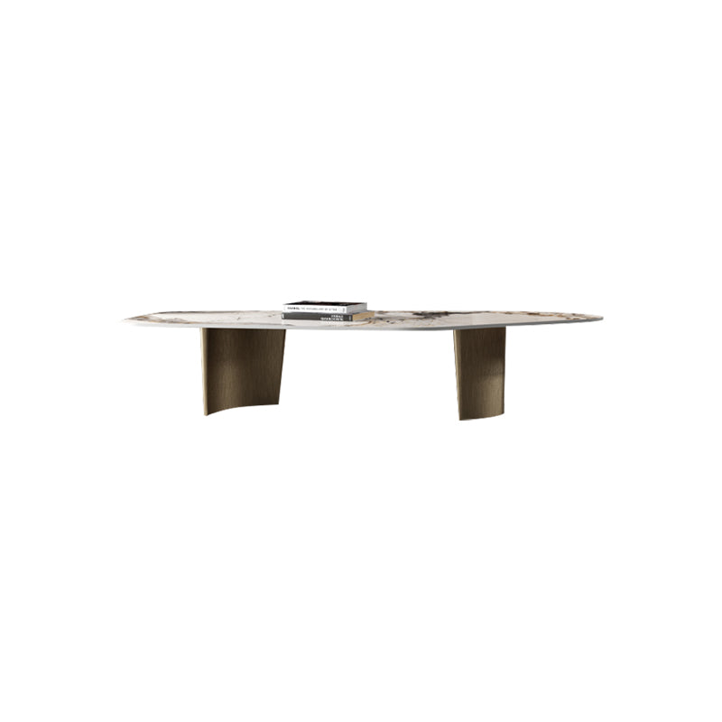 Abstract Cocktail Table Contemporary Slate Top Coffee or End Table