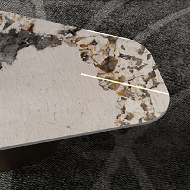Abstract Cocktail Table Contemporary Slate Top Coffee or End Table