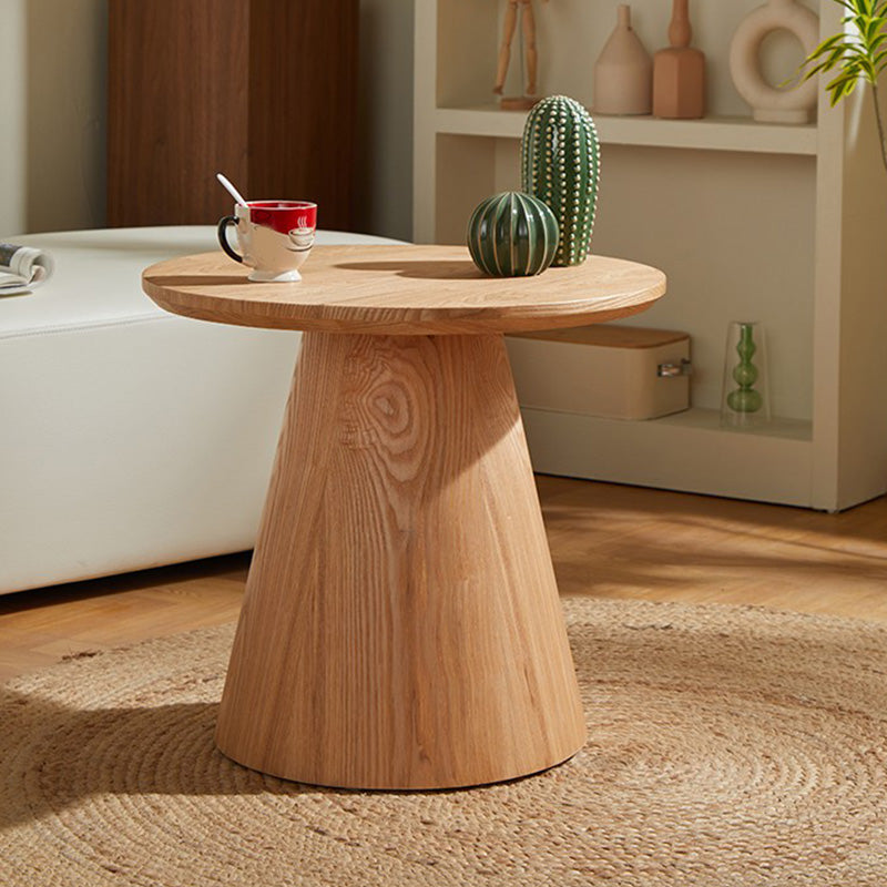 Contemporary Coffee Table Solid Wood Pedestal Coffee Cocktail Table
