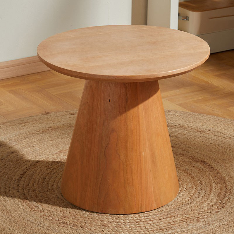 Contemporary Coffee Table Solid Wood Pedestal Coffee Cocktail Table
