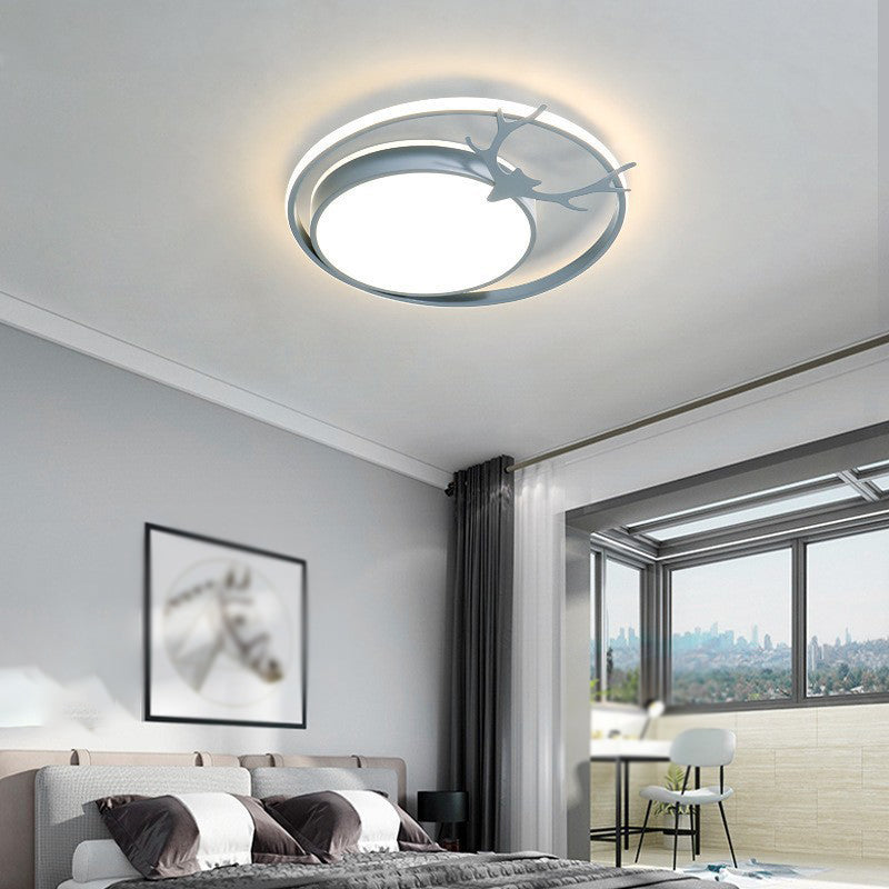 Antlers Ceiling Light LED Ceiling Mount Light with Acrylic Shade for Bedroom