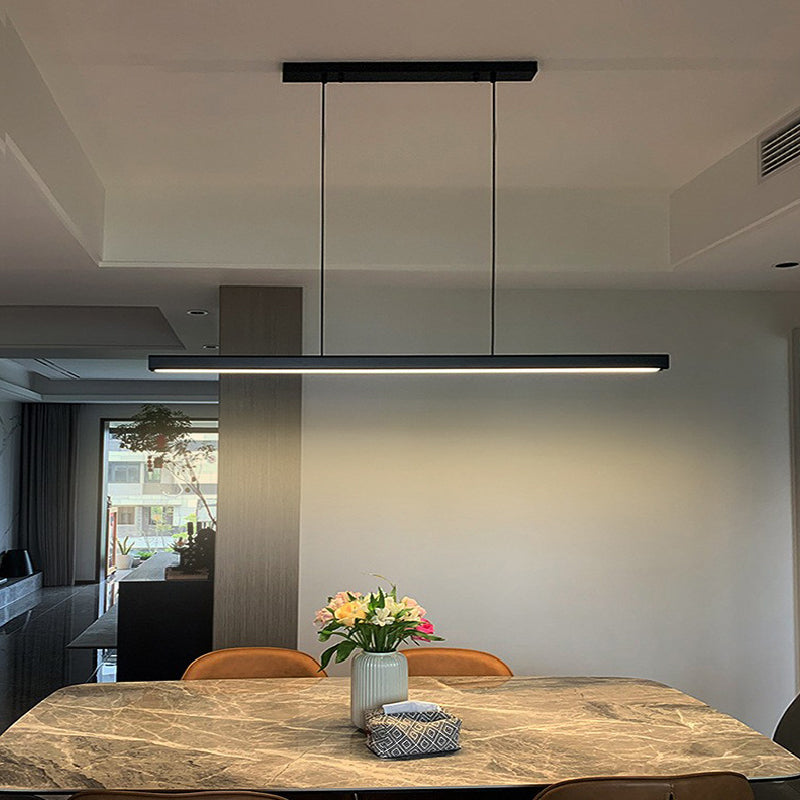 Single Modernism Black Ceiling Light LED Kitchen Island Lighting for Bedroom