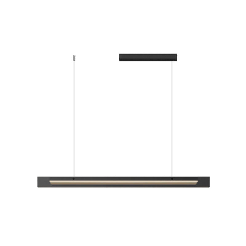 Modern Simple Island Lamp LED Island Hanging Lamp with Glass Shade for Dining Room