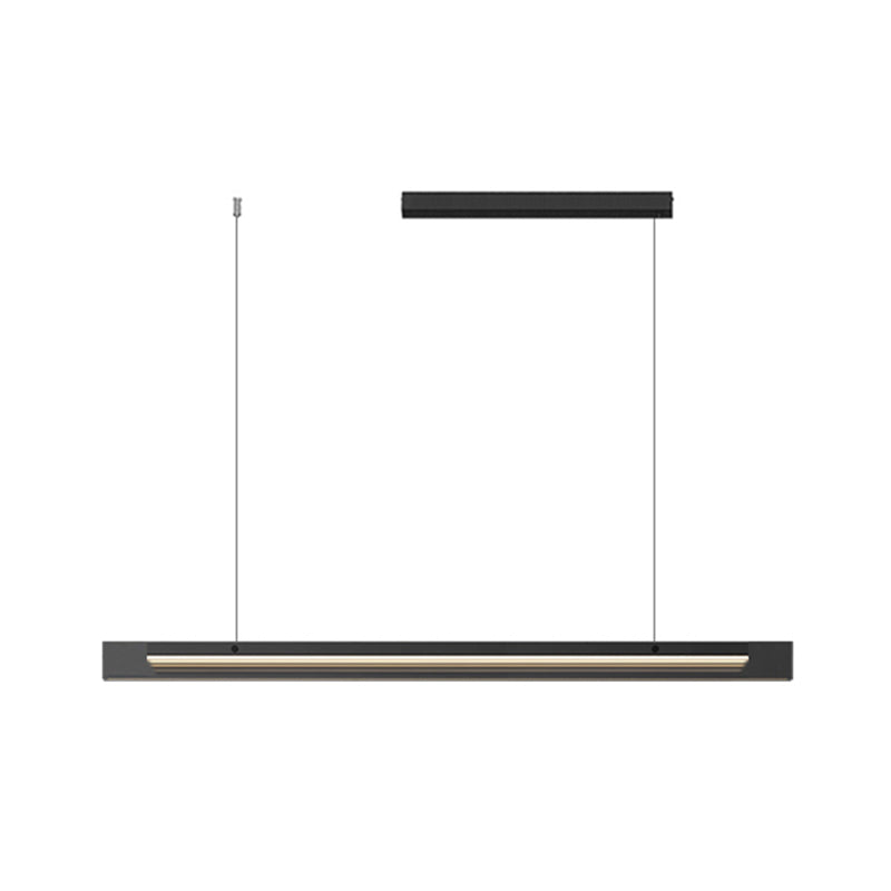 Modern Simple Island Lamp LED Island Hanging Lamp with Glass Shade for Dining Room
