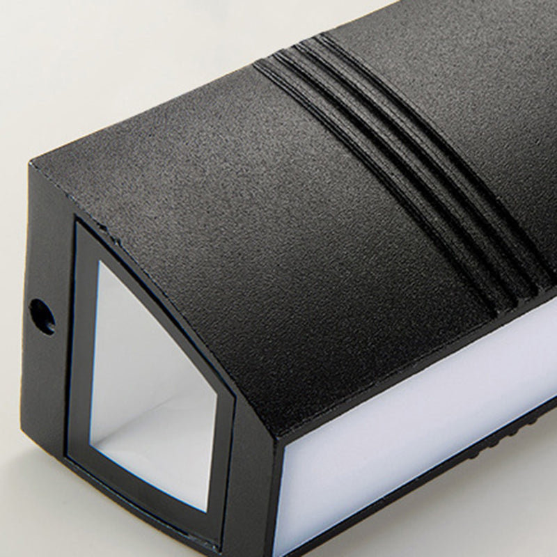 1 Light Rectangle Flush Mount Wall Sconce Modern Metal Wall Light Sconces