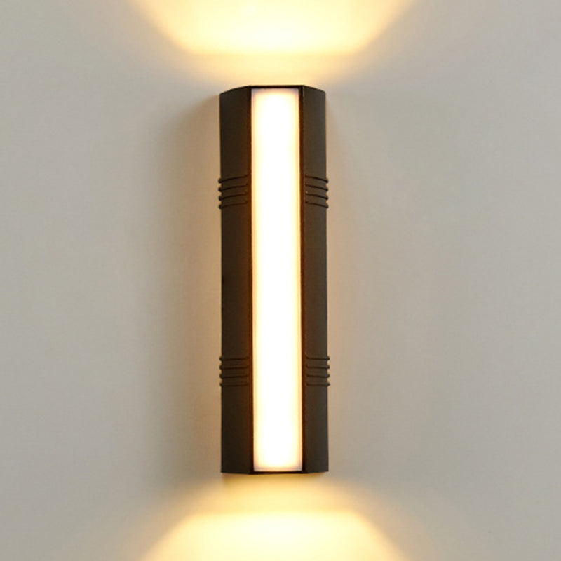 1 Light Rectangle Flush Mount Wall Sconce Modern Metal Wall Light Sconces