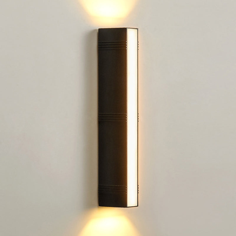 1 Light Rectangle Flush Mount Wall Sconce Modern Metal Wall Light Sconces