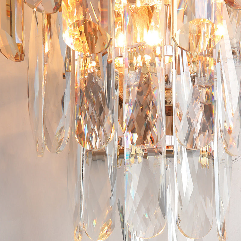 Crystal Geometric Wall Mount Lamp Simple 2 Lights Wall Mounted Light Fixture