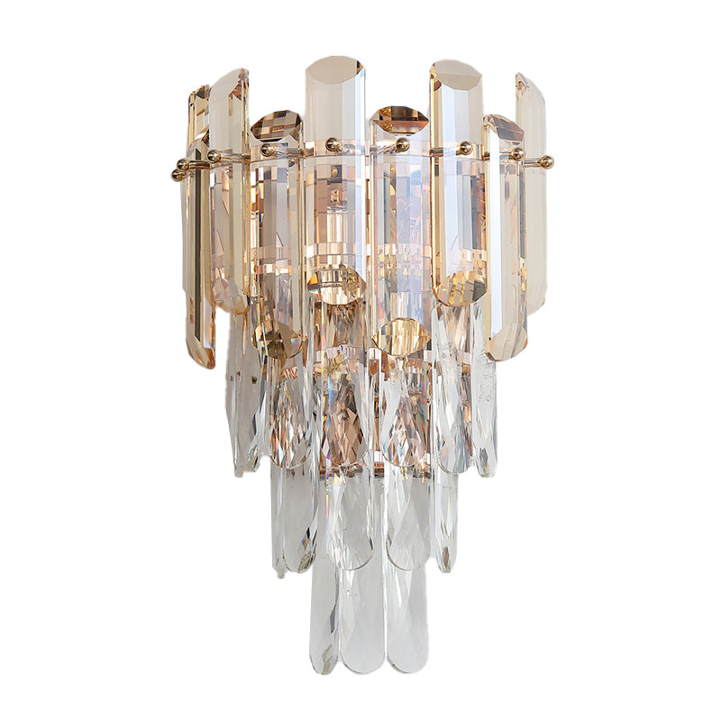 Crystal Geometric Wall Mount Lamp Simple 2 Lights Wall Mounted Light Fixture
