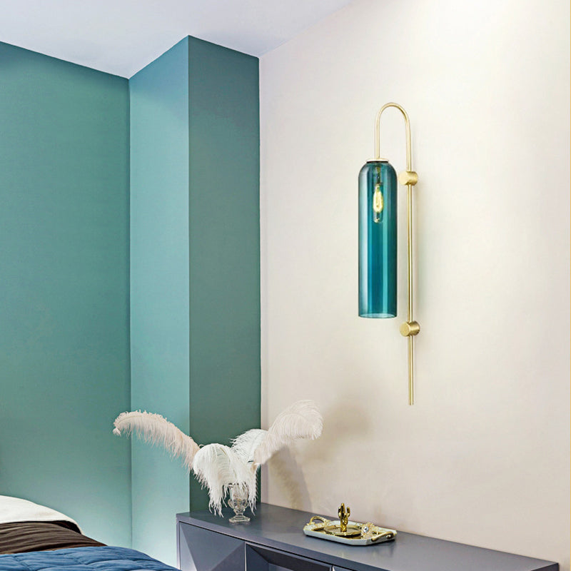 Glass Geometric Wall Mount Light Modern 1 Light Wall Mounted Light Fixture