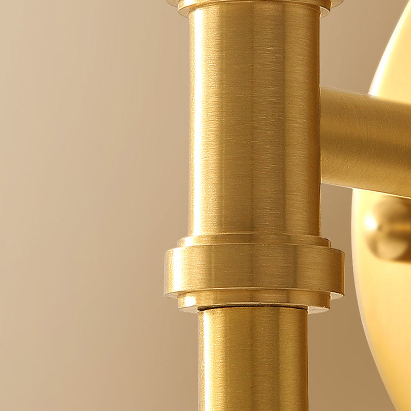 Geometric Wall Light Fixture Modern Fabric 1 Light Wall Sconce in Gold