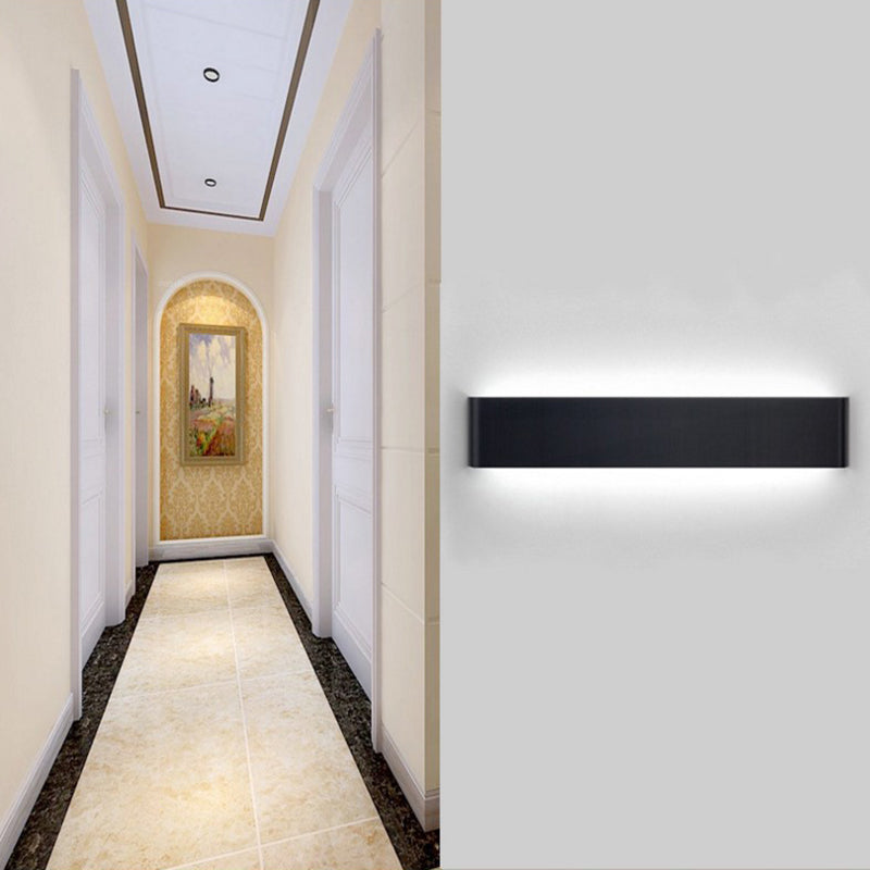 Linear Wall Lighting Modern Metal 1 Light Wall Sconces in Black