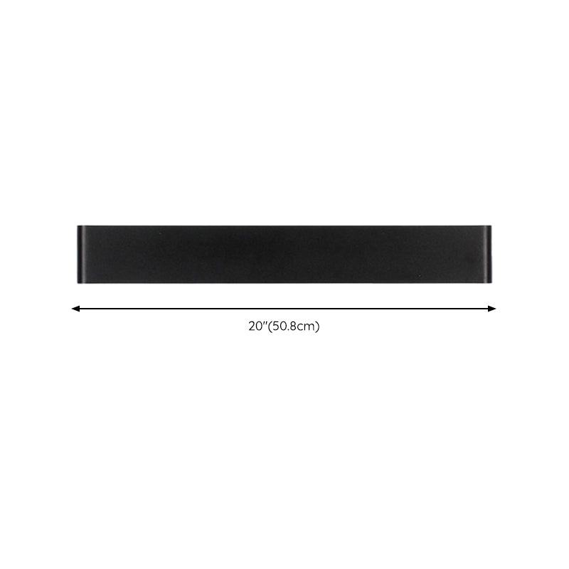 Linear Wall Lighting Modern Metal 1 Light Wall Sconces in Black