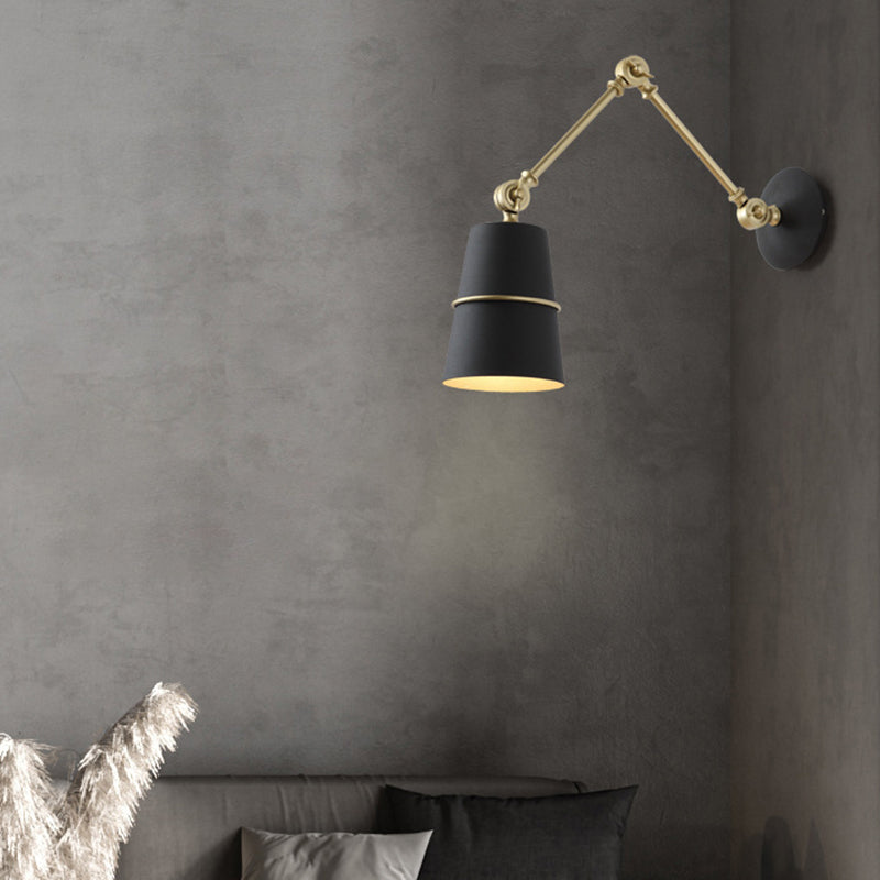 Armed Wall Lighting Modern Metal 1 Light Rustic Wall Sconces for Bedroom