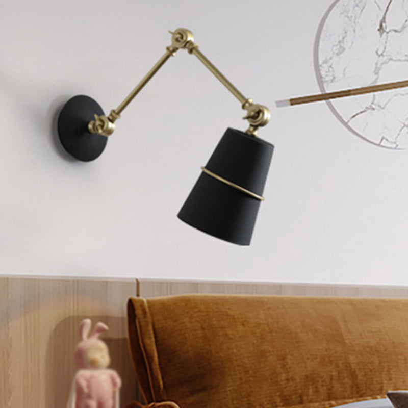 Armed Wall Lighting Modern Metal 1 Light Rustic Wall Sconces for Bedroom