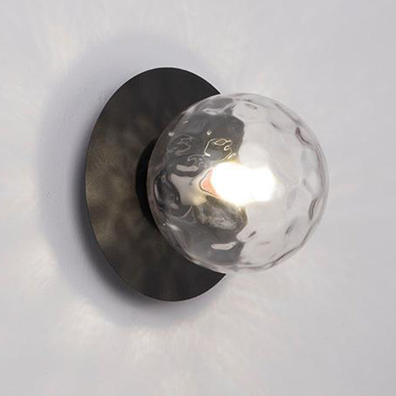 Global Wall Mount Light Fixture Simple Glass 1 Light Wall Mount Lamp
