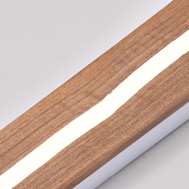 Linear 1 - Light Interior LED Wall Light Modern Solid Wood Wall Fixture