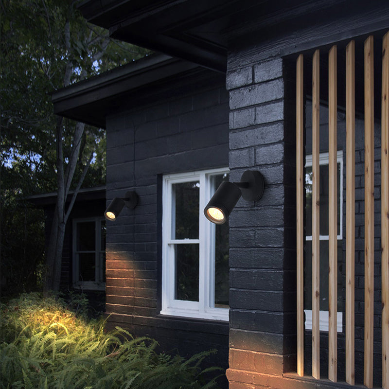 Adjustable 1 - Light Wall Mount Light Modern Wall Reading Spotlight in Dark Black