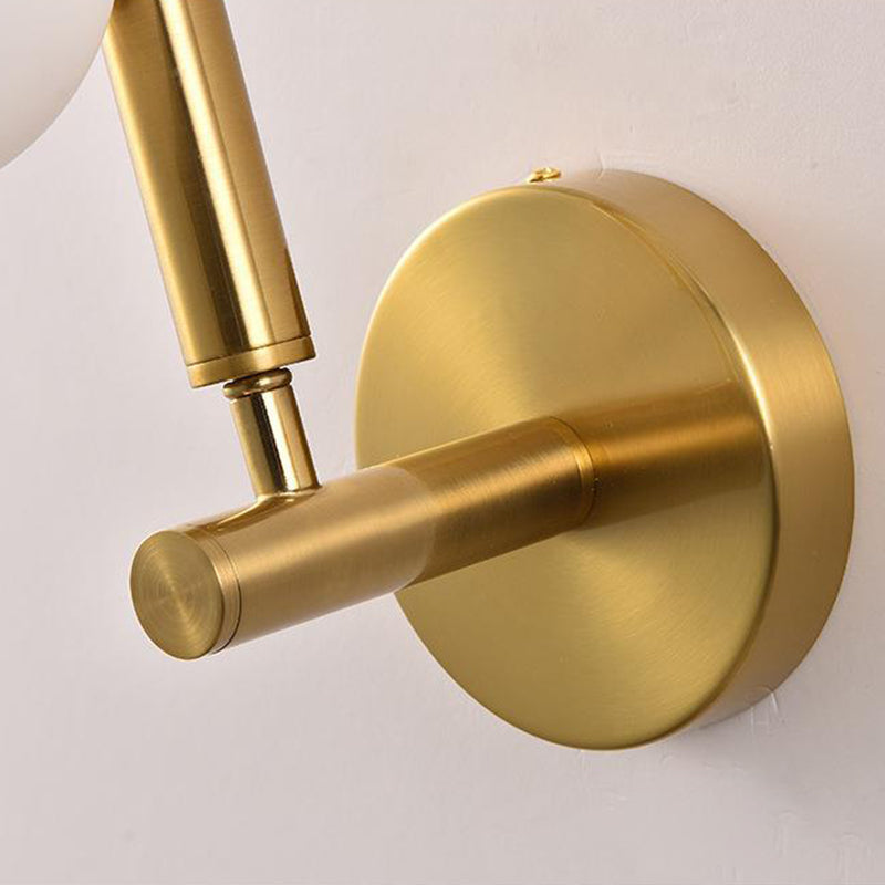 Modern 3-Light Bathroom Vanity Light Shaded Bath Bar in Golden/Black