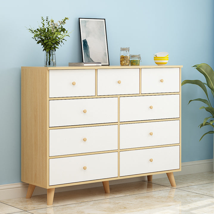 Contemporary Storage Chest Wood Storage Chest Dresser with 4/5/9 Drawers