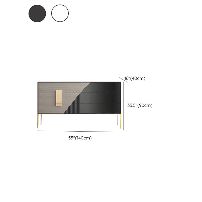 Classic Dresser Glam Storage Chest Dresser with 3/6 Drawers , 15.6 Inch Width