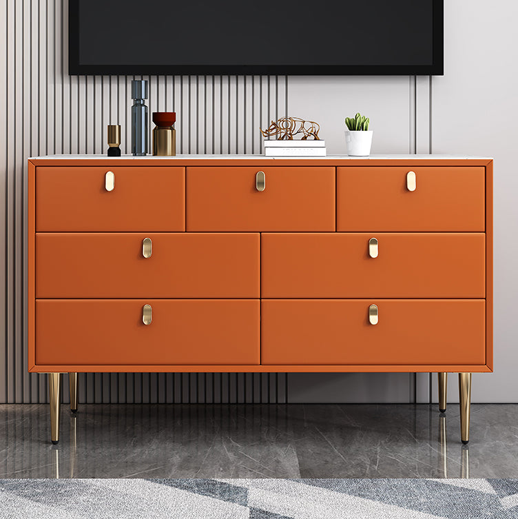 Classic Glam Storage Chest Stone Dresser with 5/6/7 Drawers , 15.6 Inch Width