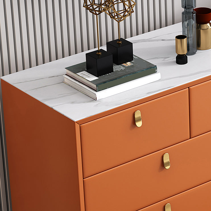 Classic Glam Storage Chest Stone Dresser with 5/6/7 Drawers , 15.6 Inch Width