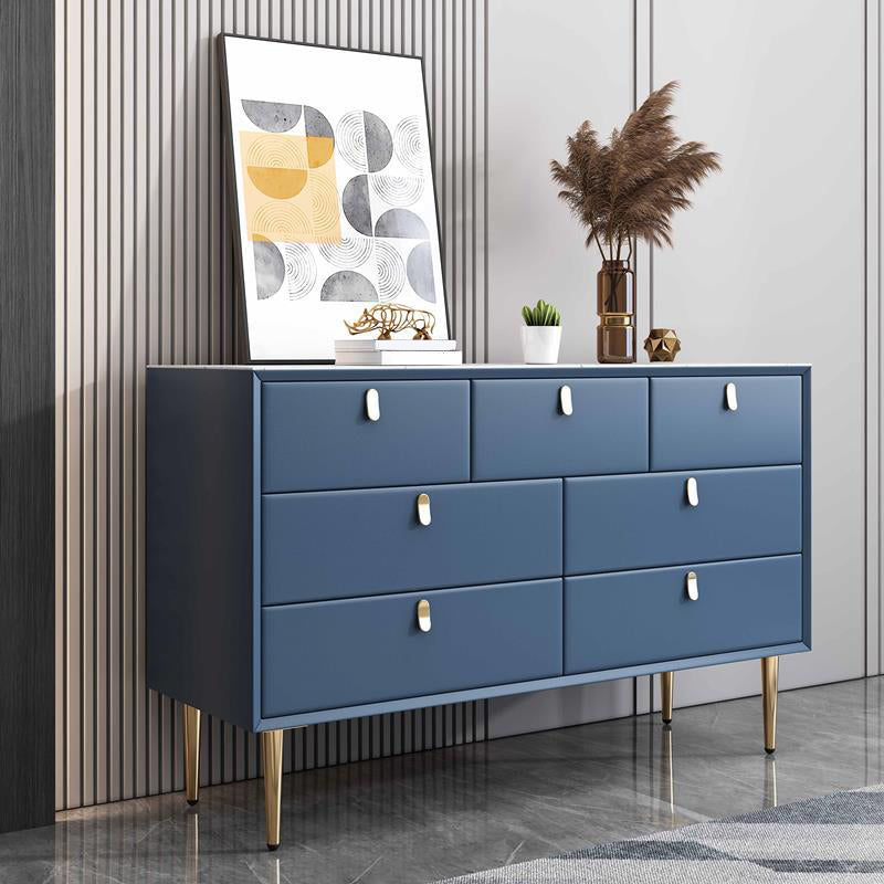Classic Glam Storage Chest Stone Dresser with 5/6/7 Drawers , 15.6 Inch Width