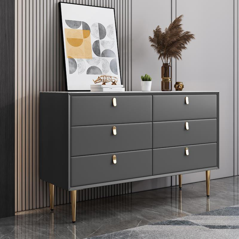 Classic Glam Storage Chest Stone Dresser with 5/6/7 Drawers , 15.6 Inch Width