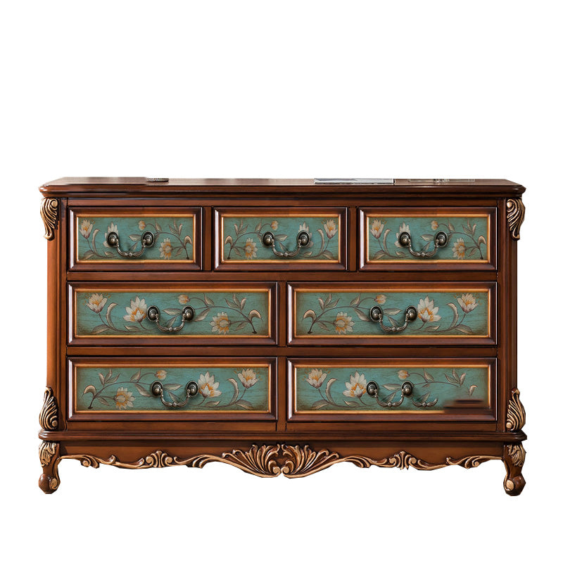 Traditional Storage Chest Solid Wood Dresser with 4/5/6/7 Drawers