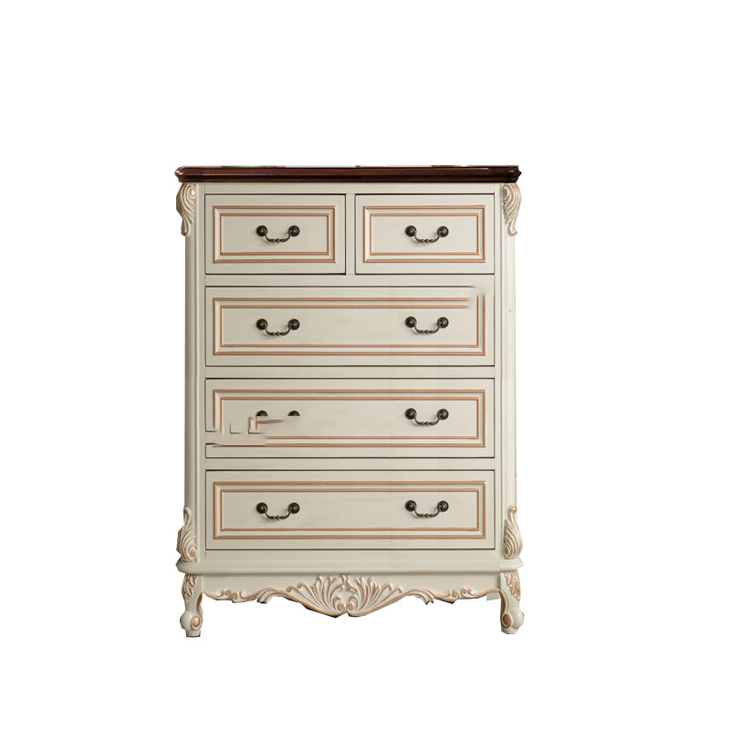 Traditional Storage Chest Solid Wood Dresser with 4/5/6/7 Drawers