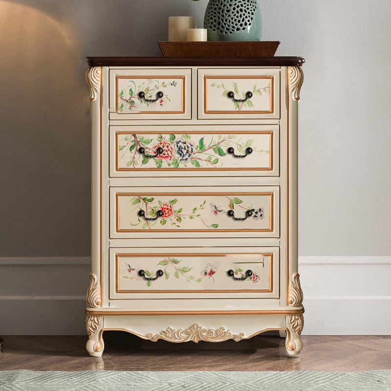 Traditional Storage Chest Solid Wood Dresser with 4/5/6/7 Drawers