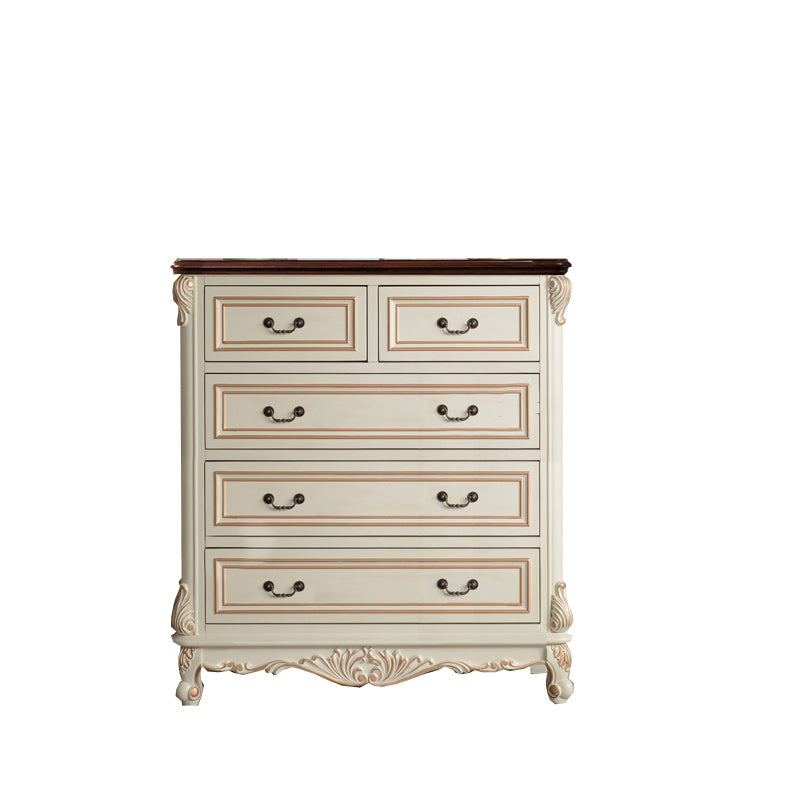 Traditional Storage Chest Solid Wood Dresser with 4/5/6/7 Drawers