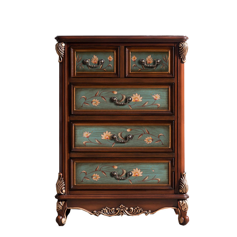 Traditional Storage Chest Solid Wood Dresser with 4/5/6/7 Drawers