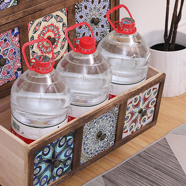 Coastal Storage Chest Solid Wood Dresser with 3/4/5/6 Drawers , 11.7 Inch Width