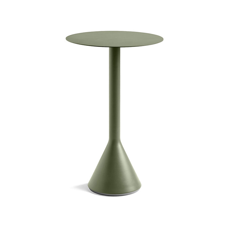 Metal Green Dining Table Industrial Outdoor Table with Pedestal Base