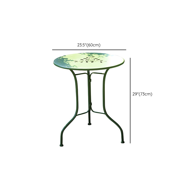 Metal Green Bistro Set 1/2 Pcs Contemporary Bistro Table Set