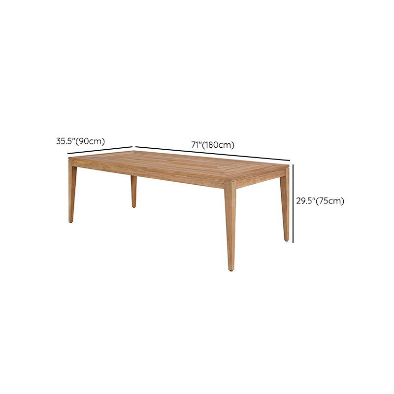 Modern Patio Dining Table Set 1/5/7 Pcs Wood Frame Patio Dining Table and Chairs