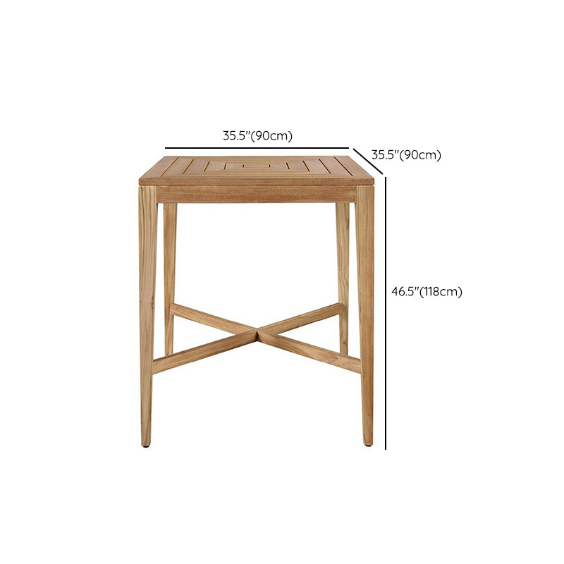 Modern Patio Dining Table Set 1/5/7 Pcs Wood Frame Patio Dining Table and Chairs