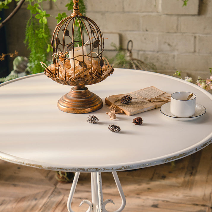 White Modern Bistro Table Set 1/2 Pcs Metal Bistro Set for Small Places